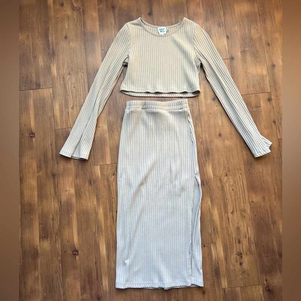 Princess Polly Ribbed Knit Set